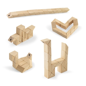 THINKO. Drewniane puzzle z 24 elementami, naturalny 98157-160