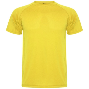 Montecarlo sportowa koszulka dziecięca z krótkim rękawem 150 g/m², żółty K04251BM