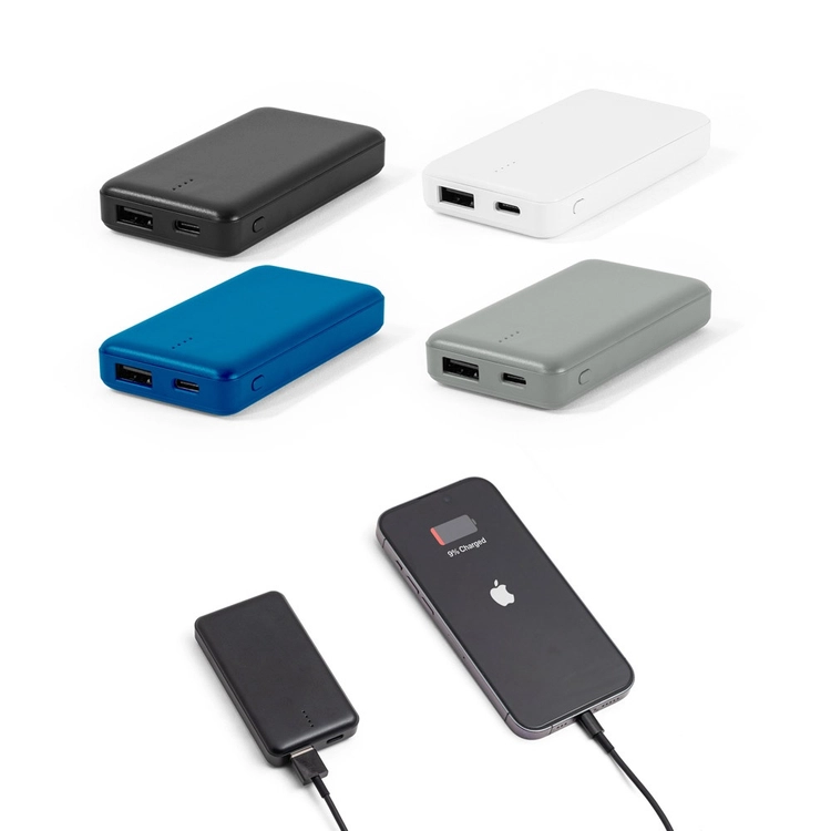 SHERYL. Power bank 4.000 mAh w ABS pochodzącego z recyklingu (100% rABS)