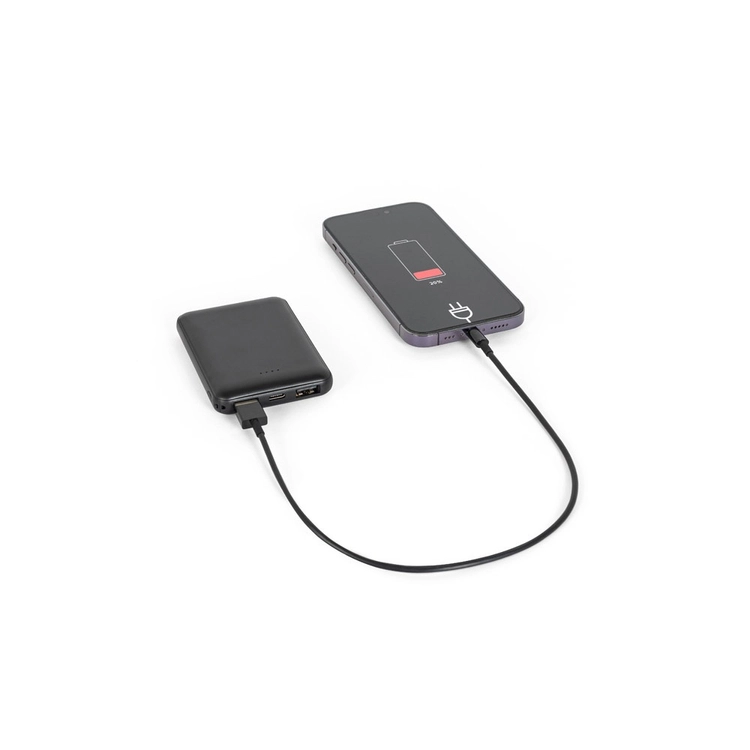 LEAKEY 5. Power bank 5.000 mAh w ABS pochodzącego z recyklingu (100% rABS)