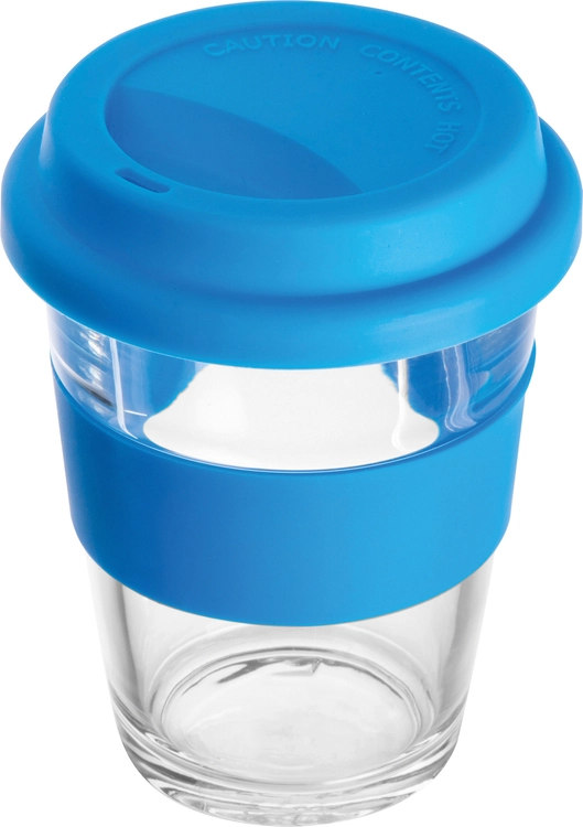 Kubek szklany z pokrywką 300 ml AMANDA
