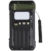 Soldy powerbank solarny o pojemności 10 000 mAh z dynamem wykonany z tworzyw sztucznych pochodzących z recyklingu z certyfika