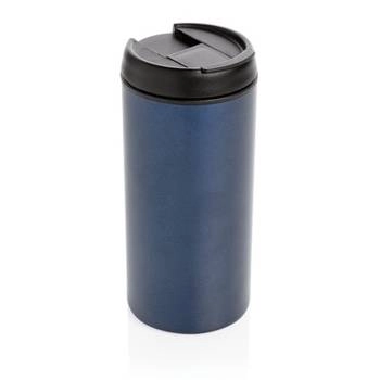 Kubek podróżny 300 ml Metro ze stali nierdzewnej z recyklingu, niebieski P435.045