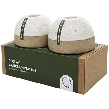 Originalhome ReClay - komplet świeczników do jadalni, biały 12643501