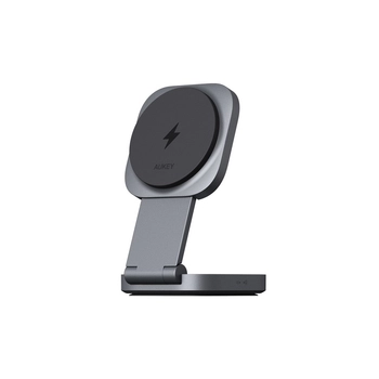 Magnetyczna ładowarka bezprzewodowa 15W Aukey, grafitowy vam11-15