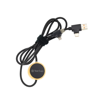 Długi kabel 4w1 z podświetlanym logo, beżowy EG059813