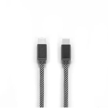 NADELLA. Kabel USB-C do USB-C z poliestrowym oplotem (60 W) i systemem magnetycznym ułatwiającym zwijanie, czarny 97220-103