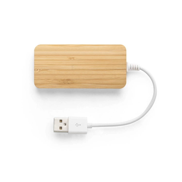MOSER. HUB z 2 portami USB-A i 1 portem USB-C z bambusa